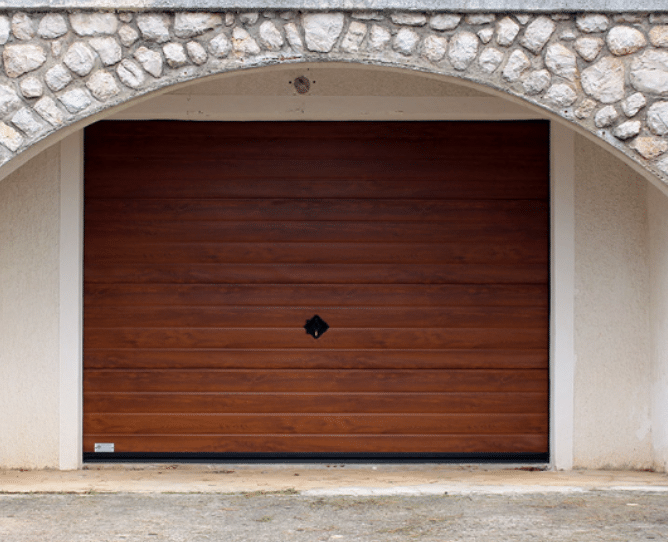Modern Wood Grain Garage Door