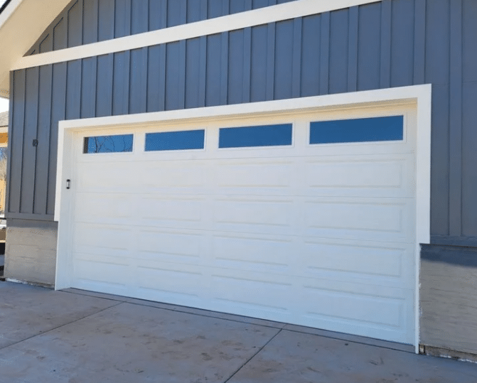 Wood Garage Door Panel with Windows